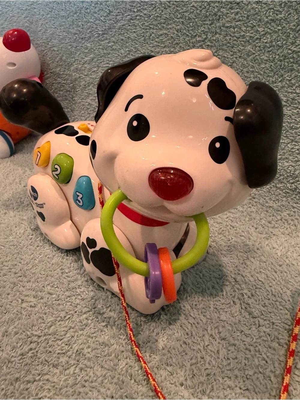 Lot of 2 Interactive Toy Dogs: VTech Pull Along & Winfun Rainbow Pup Educational